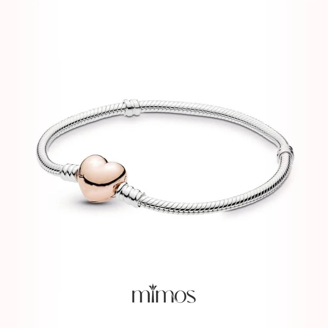 Pulseira Coração Rose